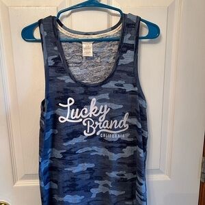 Lucky Brand Graphic Scoop Neck Camo
Tank Top Women's Sleeveless Stretch Knit
